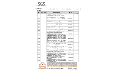 環(huán)保測試報告 PFAS CANEC25009106007