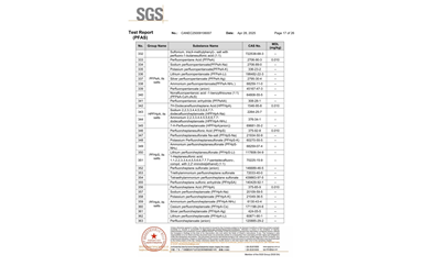 環(huán)保測試報告 PFAS CANEC25009106007