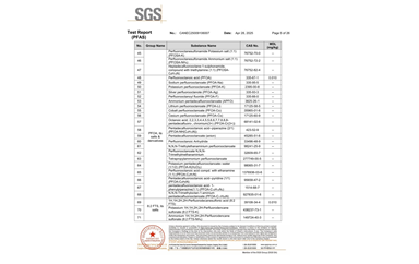 環(huán)保測試報告 PFAS CANEC25009106007