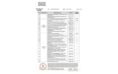 環(huán)保測試報告 PFAS CANEC25009106007